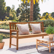 Outdoor Bench, 2-Person Garden Bench, Patio Wood Bench Outdoor Loveseat