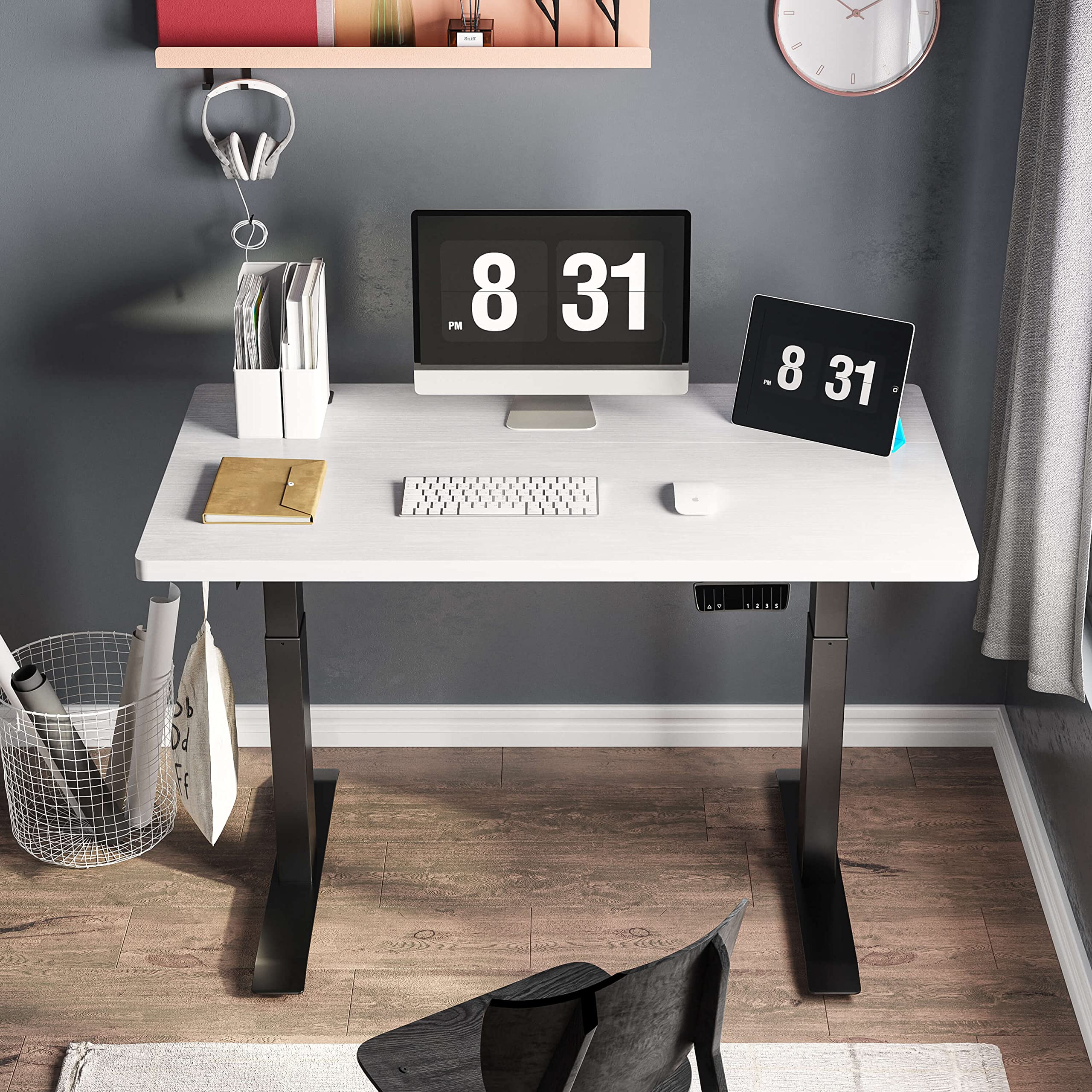 Electric Standing Desk Adjustable Height Desk, 40 x 24 Inches Stand up Desk, Ergonomic