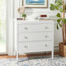 Home Collection Tegan White 3-Drawer Storage Living Room Bedroom