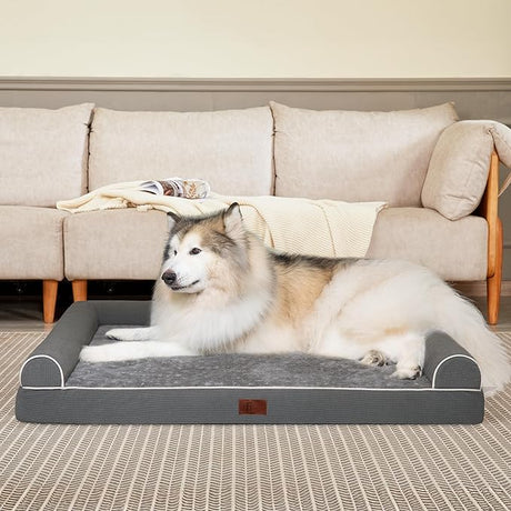 Orthopedic Dog Beds for Large Dogs,Waterproof Lined Egg Crate