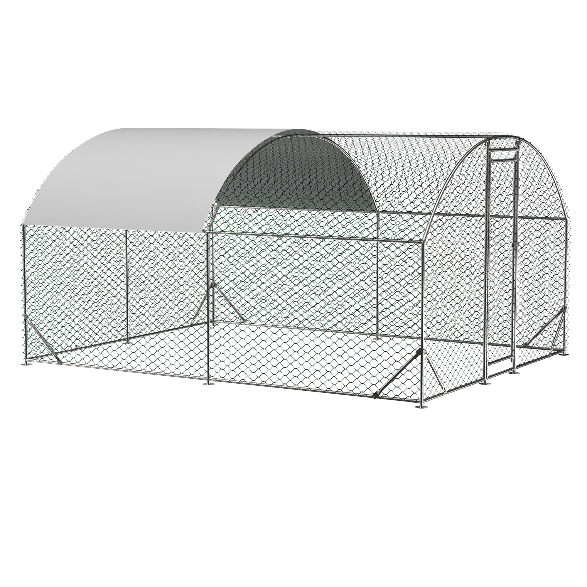 Large Chicken Coop,Walk-in Poultry Cage,Chicken Run with Waterproof Cover