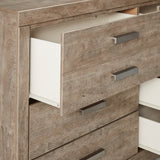 Culverbach Scandinavian 6 Drawer Dresser, Weathered Gray