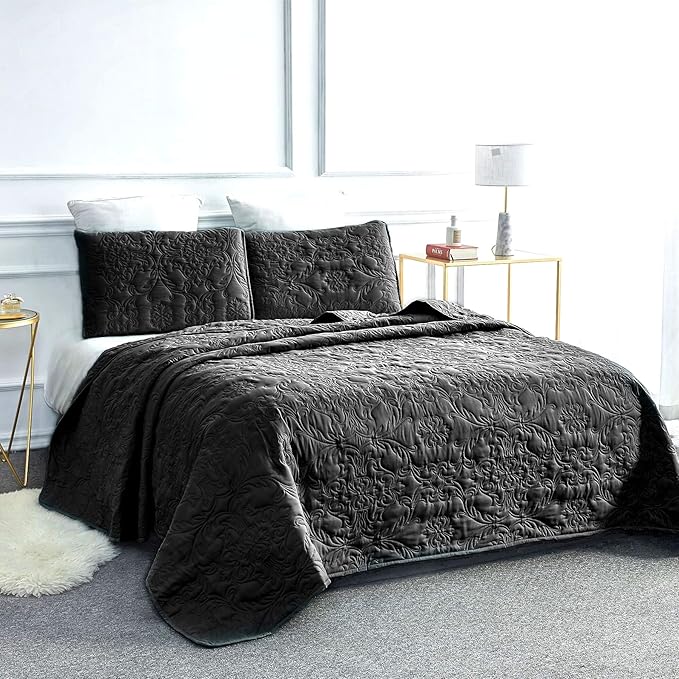 3 Pieces Quilt Set Queen/Full Size with 1 Quilt and 2 Pillow Shams