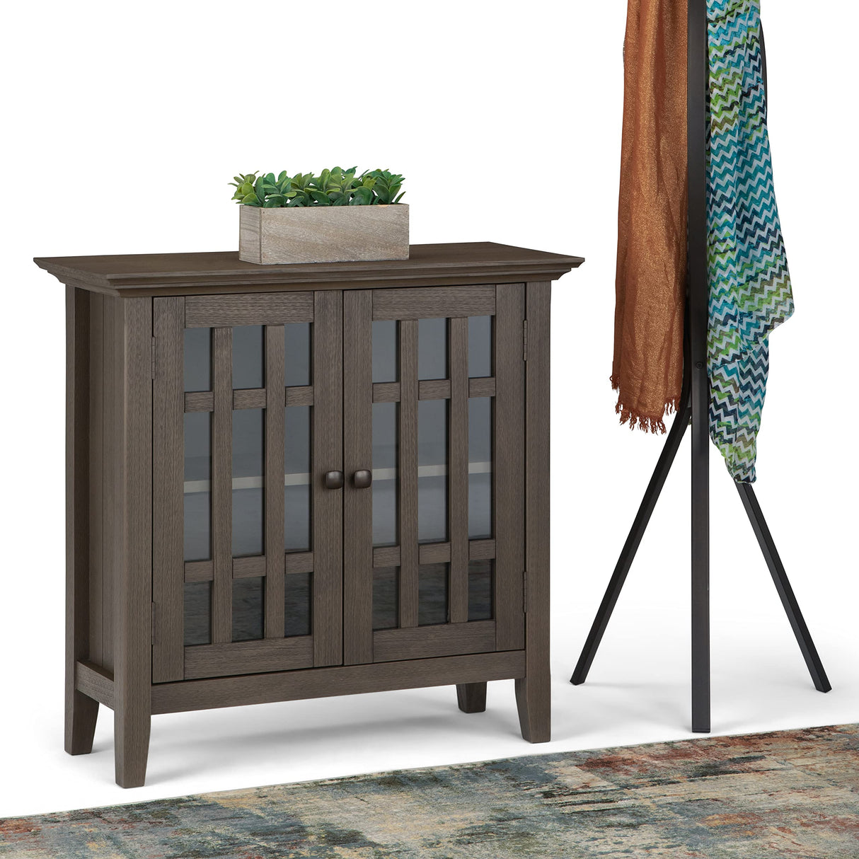 Bedford SOLID WOOD 32 inch Wide Transitional Low Storage Media Cabinet in Farmhouse
