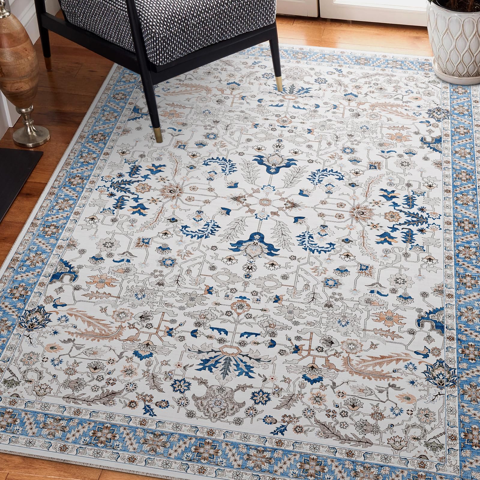 5x7 Area Rug, Washable Rugs for Living Room Bedroom Entryway Dining Room Office,