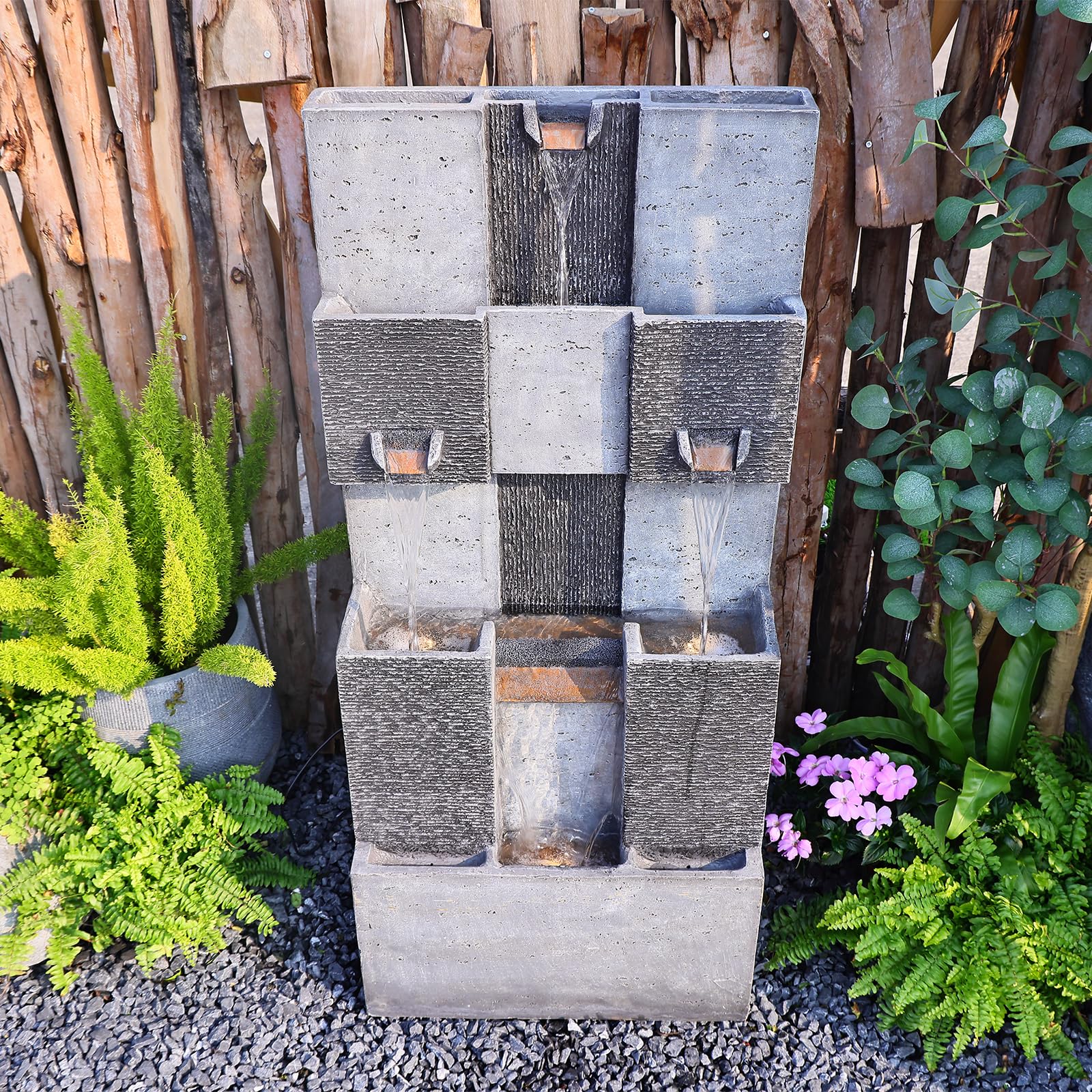 45.3 Inch Garden Water Fountains Outdoor for Garden, Patio, Backyard
