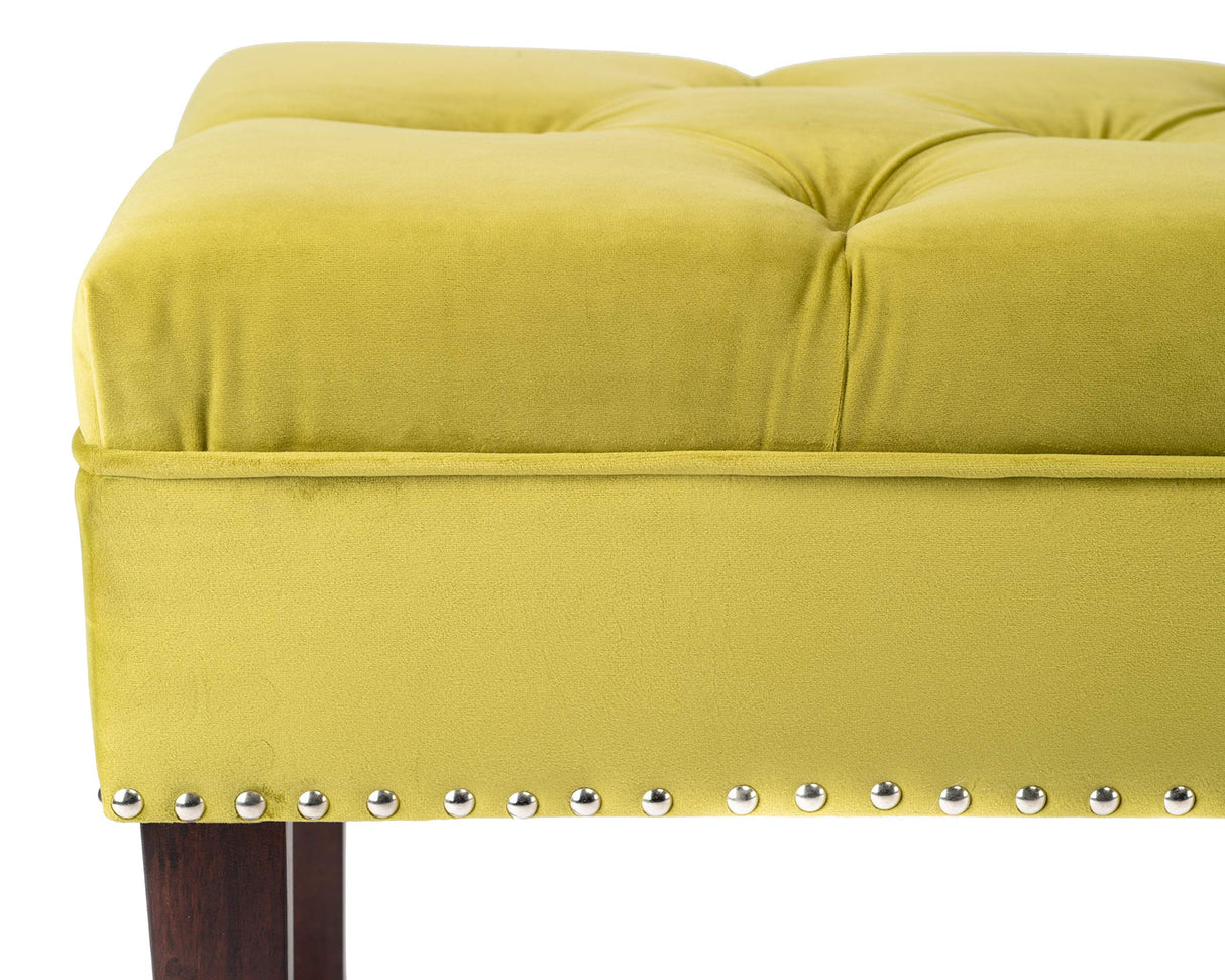 Claudia Collection Mid Century Modern Diamond Tufted Bedroom Bench with Nailhead