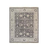 Hand-Knotted Wool Oushak Rug - Charcoal 9x12