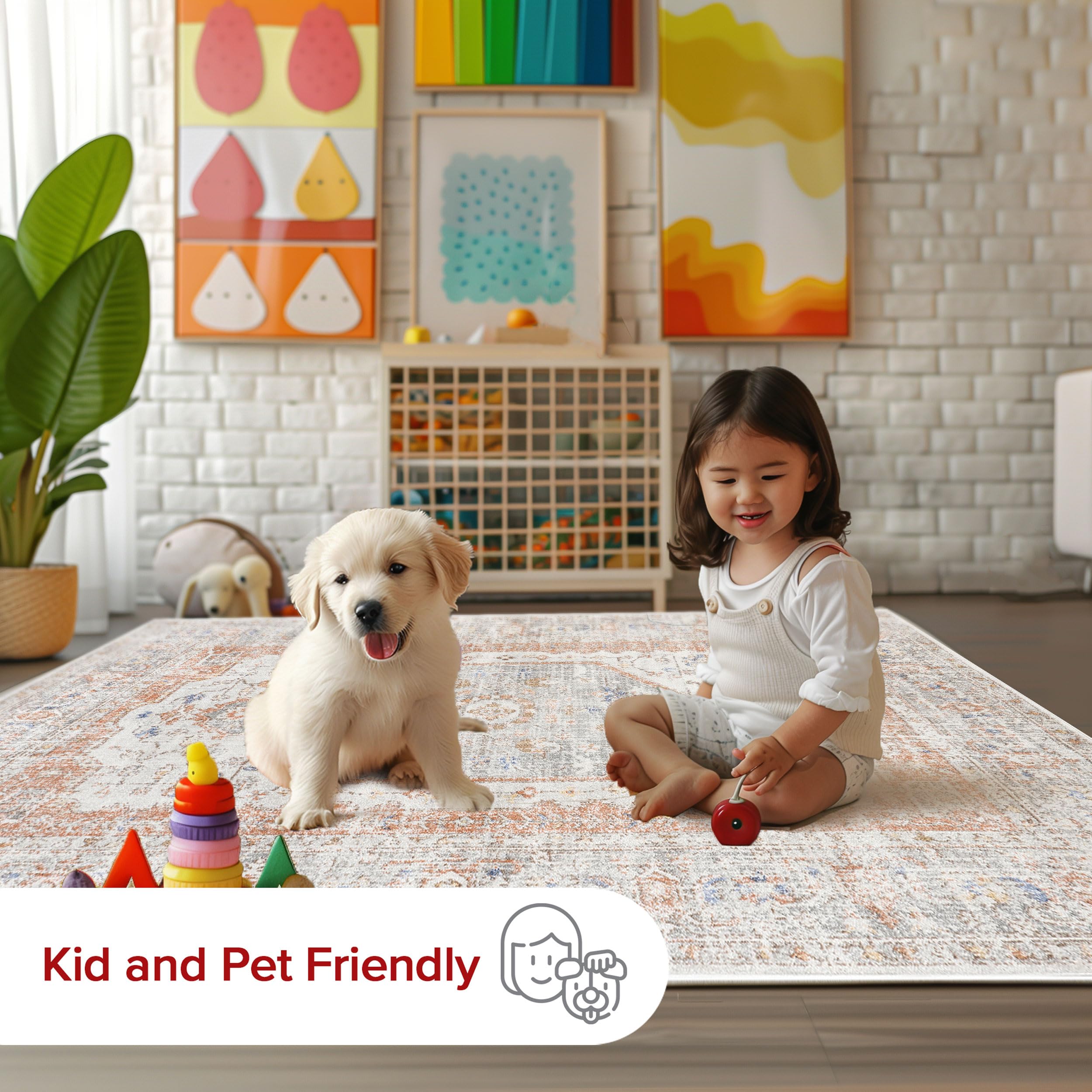 Jacquie Vintage Floral Area Rug 10x14 - Transitional Silver Ivory