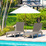 Chaise Lounge Chairs with 5-Position Adjustable Backrest, UV-Resistant