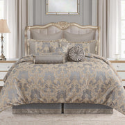 9-Piece Jacquard Comforter Set King - Royal Damask Design Luxury Bedding