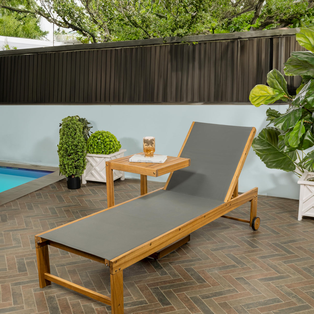 LNG1100A-2SET Trabuco Coastal Modern Acacia Wood Mesh 3-Position