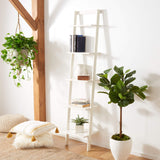 Home Collection Allaire White 5-Tier Leaning Storage Shelves Living Room Bedroom