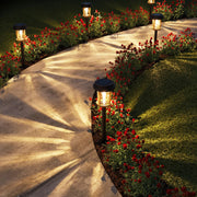 Solar Lights Outdoor, 4 Pack Solar Pathway Lights Outdoor, 15 LM LED Outdoor Solar