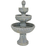53-Inch 4-Tier Fiberglass Water Fountain - Electric Submersible Pump