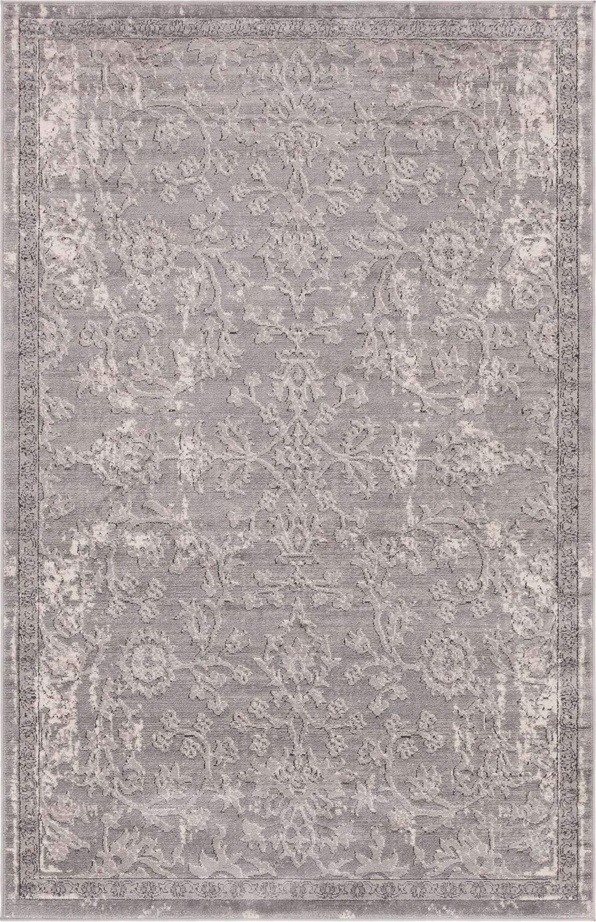 Portland Collection Area Rug - Albany (5' 3" x 8' Rectangle, Gray/ Ivory)