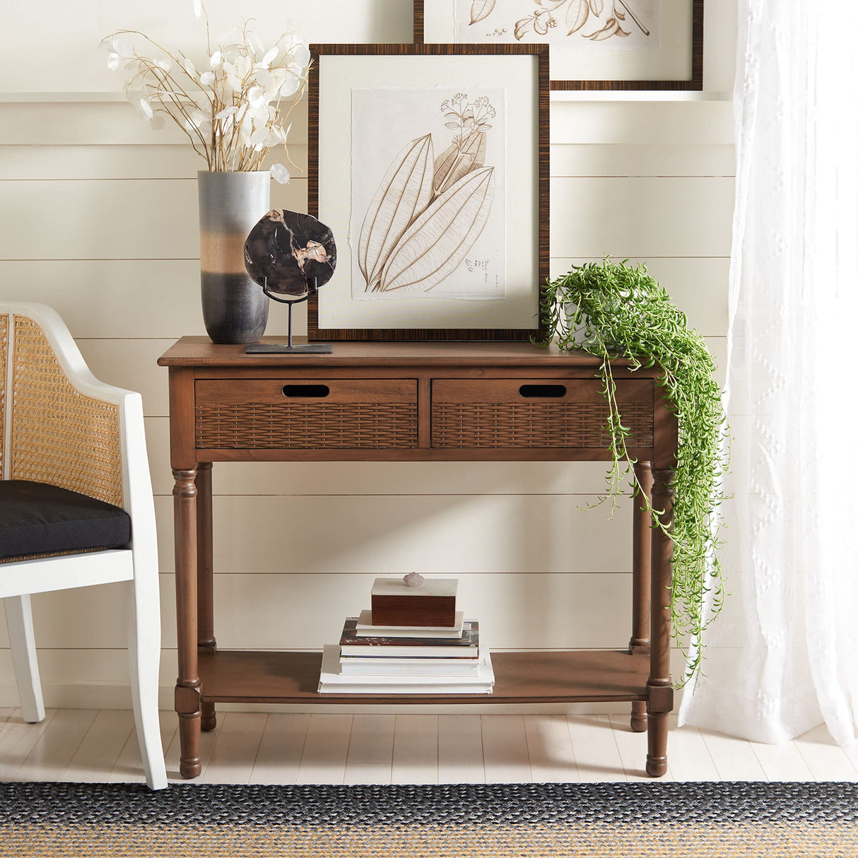 Safavieh Home Collection Landers Brown 2-Drawer Console Table CNS5710C, 0