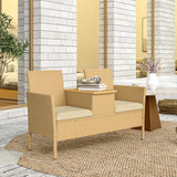 Loveseat with Built-in Flip-Top Coffee Table