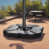 233lbs Capacity Durable Patio 4pcs Umbrella Base,with Easy-Fill Ports for Water/Sand