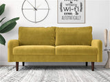 Americus Velvet Upholstered 3 Seater Couch for Living Room, with Luxurious Mid Century