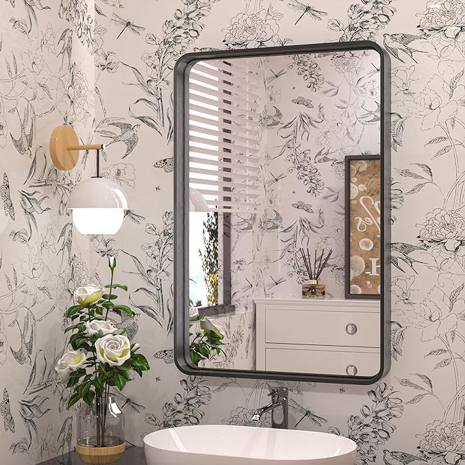 Gold Frame Mirror, Brass Gold Bathroom Vanity Mirror