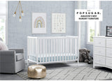 Heartland 4-in-1 Convertible Crib, Charcoal Grey + Delta Children Twinkle Galaxy Dual