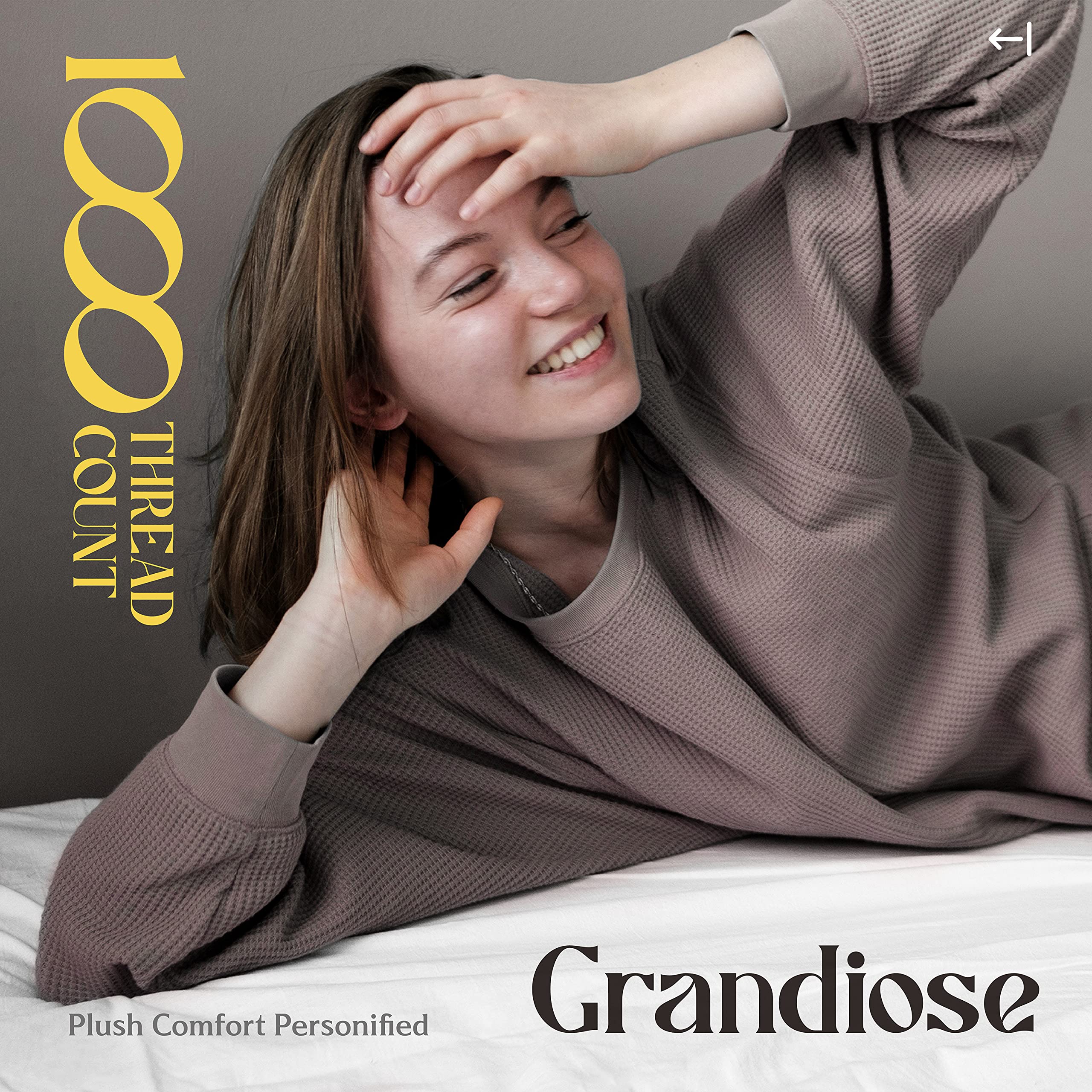 100% Egyptian Cotton Sheets Set Queen - 1000 High Thread Count, Luxury 5-Star Hotel