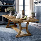 HOMES: Inside + Out Burton Industrial Rustic Pine Dining Table