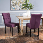 Nyomi Fabric Dining Chair, Deep Purple(pack of 2)