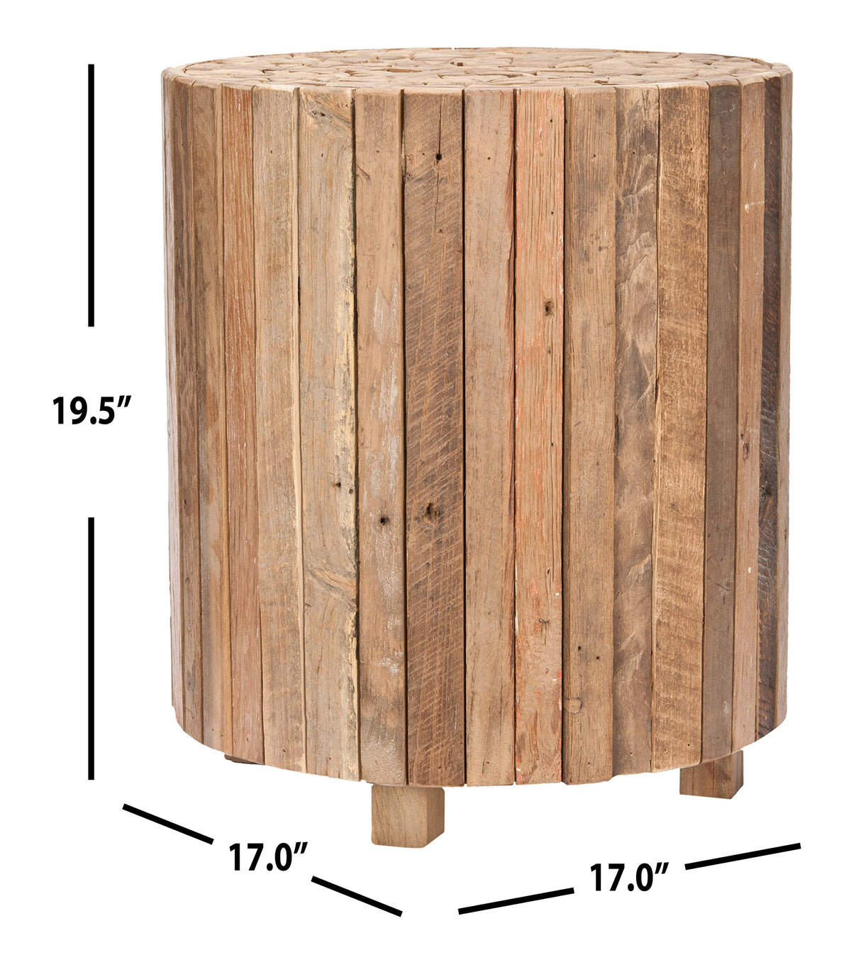 Richmond Round End Table, Natural