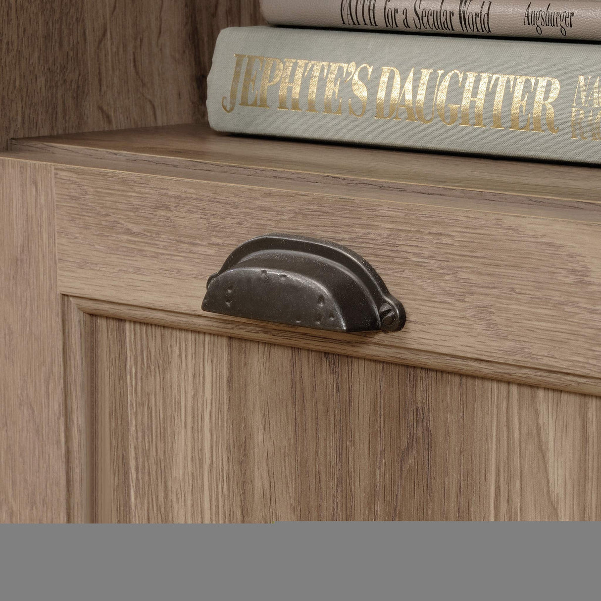 Barrister Lane L-Desk, Salt Oak finish