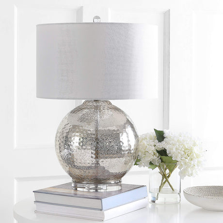 Lighting Collection Adalius Mercury Glass Round 25-inch Bedroom Living Room Home