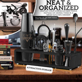 Elite Mixology Bartender Kit 20-Piece Boston Cocktail Shaker Set for Mixing with Stand