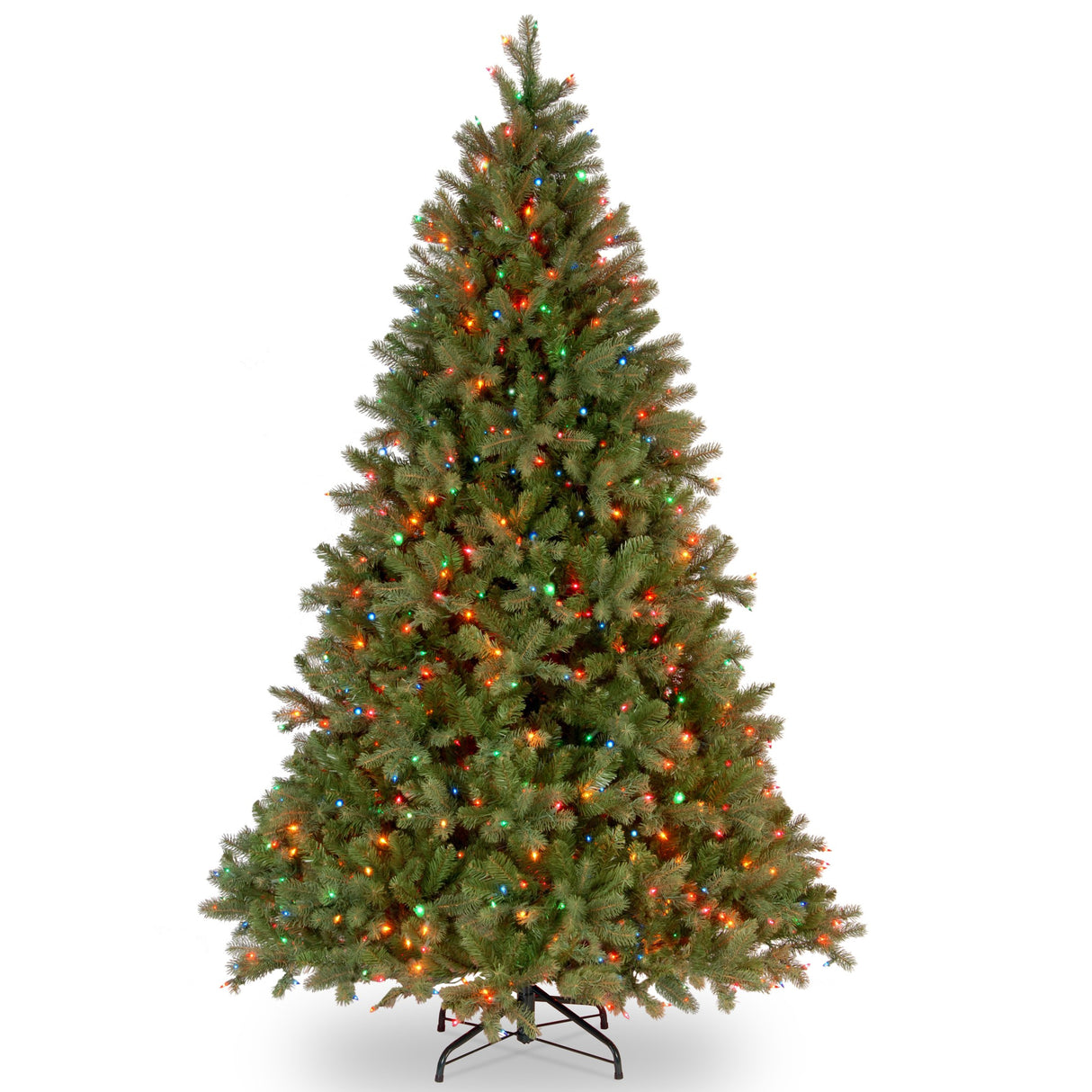 Pre-Lit 'Feel Real' Artificial Full Downswept Christmas Tree, Green, Douglas Fir