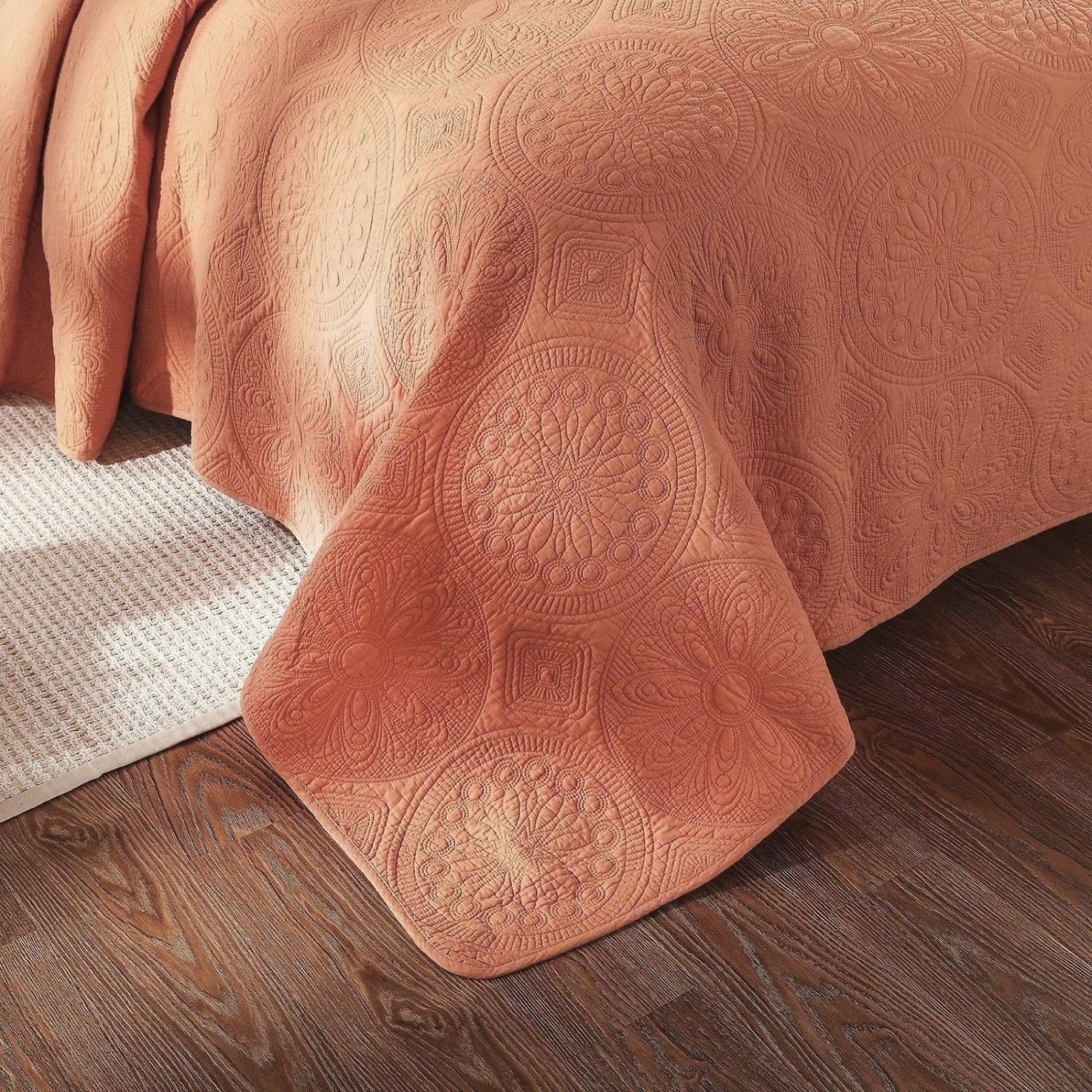 Washed Rustic Vintage Shabby Chic Floral Bohemian Mandala Tuscany Sunrise Matelassé