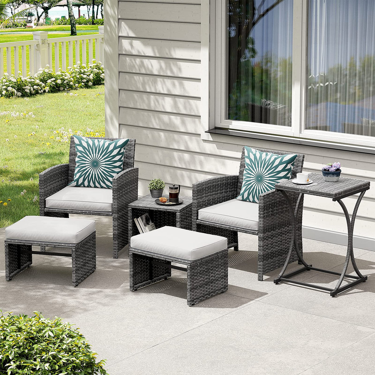 6 Piece Patio Furniture Conversation Set