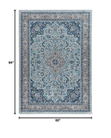 Honora Gilbert Blue/Ivory 5' x 7' Area Rug by Linon