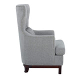 Aurora 32" W Tufted Fabric Accent Chair, Light Gray