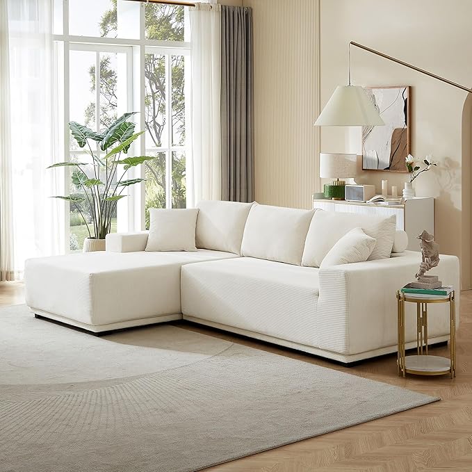 108.5" Sectional Sofa Couch, New Version L Shaped Sofa Couches