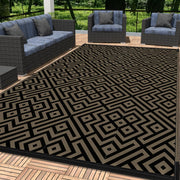 Outdoor Rug 6x9ft Waterproof for Patios Clearance, Reversible Plastic Straw