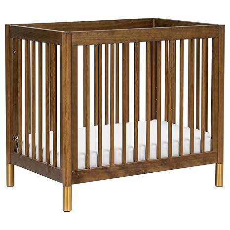 Gelato 4-in-1 Convertible Mini Crib in White and Washed Natural,