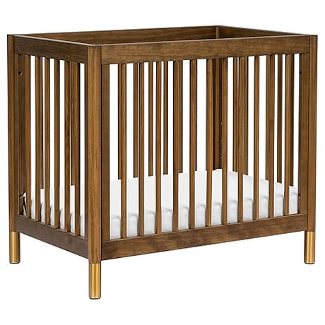 Gelato 4-in-1 Convertible Mini Crib in White and Washed Natural,