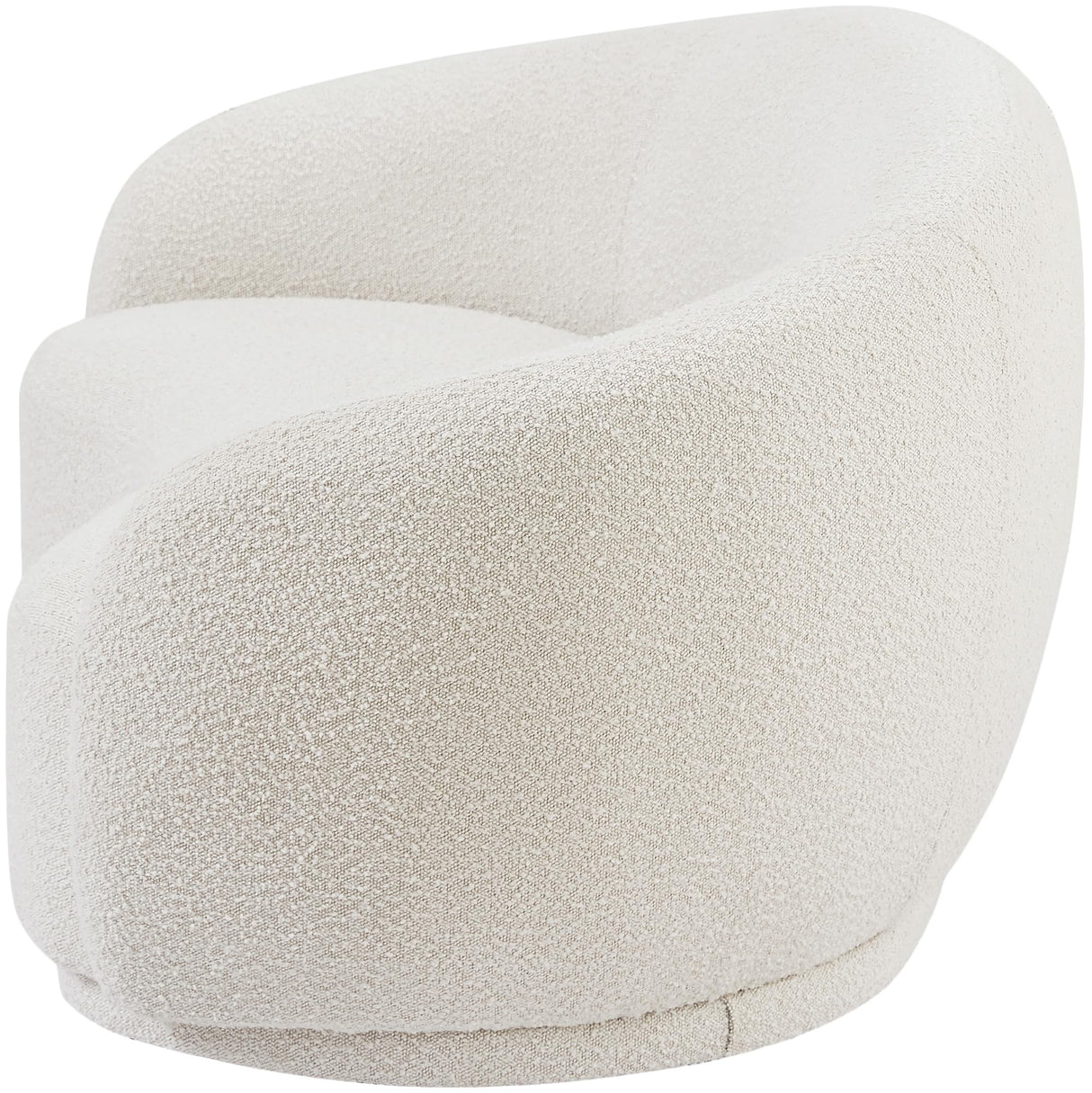 693Cream-L Hyde Collection Modern | Contemporary Boucle Fabric Upholstered Loveseat