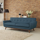 Engage Mid-Century Modern Upholstered Fabric Sofa in Expectation Gray