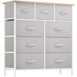 Dresser with 9 Drawers - Fabric Storage Tower, Organizer Unit for Room, Living Room,