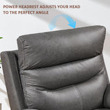 Dual OKIN Motor Power Recliner Chairs Swivel Rocker Recliner with One-key Reset Button