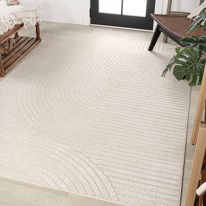 SCN100A-8 Skagen High-Low Minimalist Curve Geometric Indoor/Outdoor Area Rug