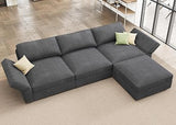 Modular Sectional Couch with Storage Corduroy Sectional Sofa with Chaise