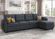 Convertible Sectional Sofa L Shaped Couch Reversible Sectional
