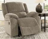 Draycoll Plush Manual Pull-Tab Rocker Recliner, Light Brown